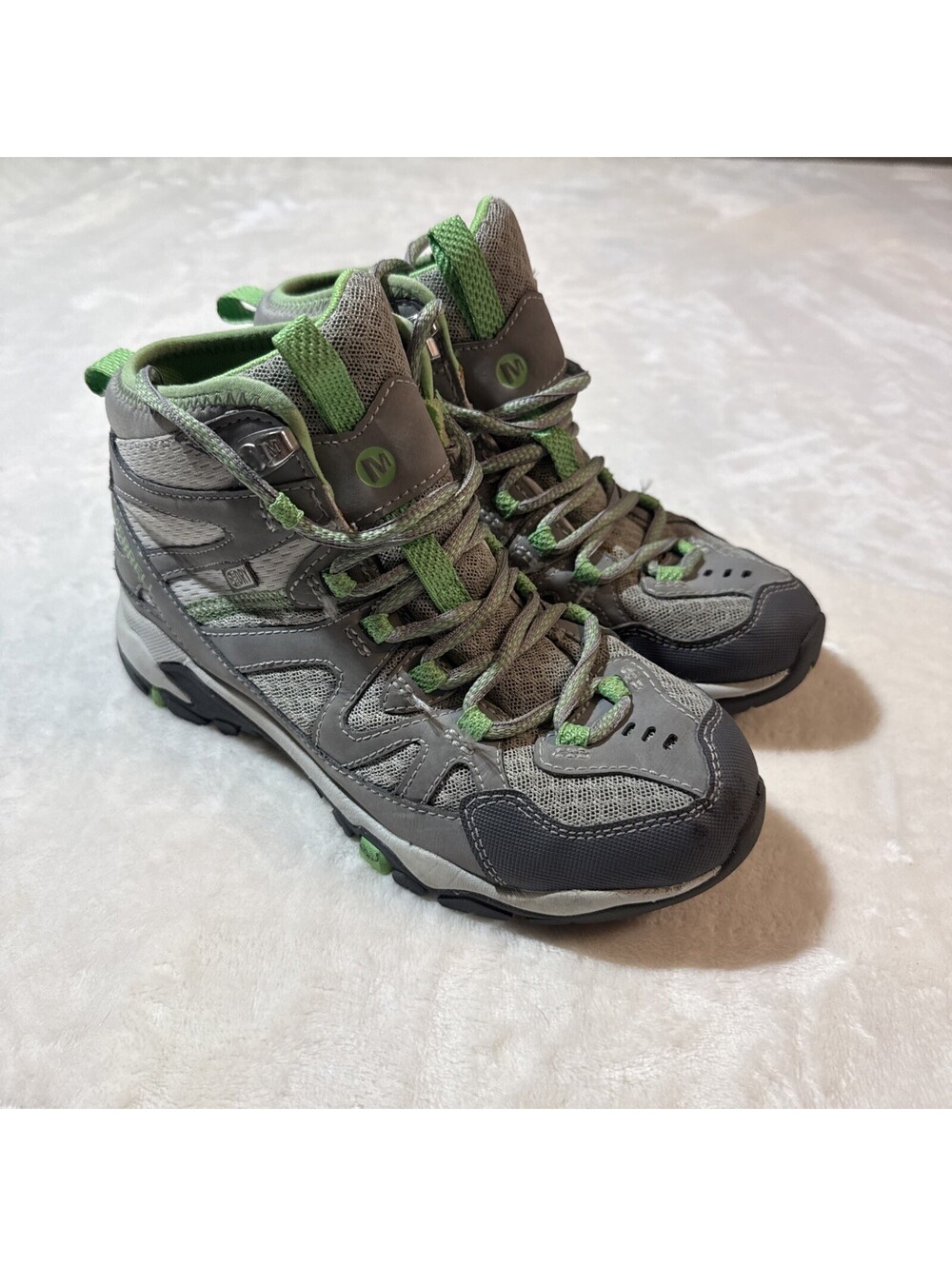 Merrell Women Sz 5 Mid Moab Wild Dove/ Summer Green Hiking Shoes J269826C